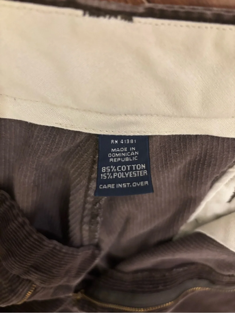 Polo Sport Ralph Lauren Corduroy Pants Mens 34 Size Brown-Missing Button